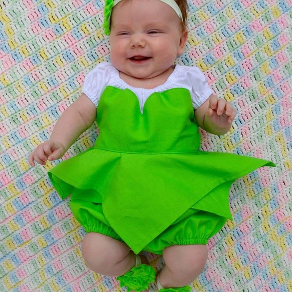 Baby Tinkerbell everyday princess PDF Pattern instant download newborn to 18-24 months