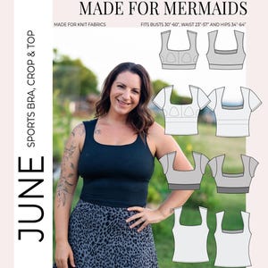 Barbelle Collection: June Sports Bra, Crop & Top PDF Sewing Pattern