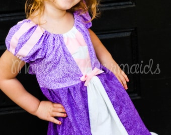 Rapunzel Dress everyday princess PDF Pattern instant download 6mnth-8years