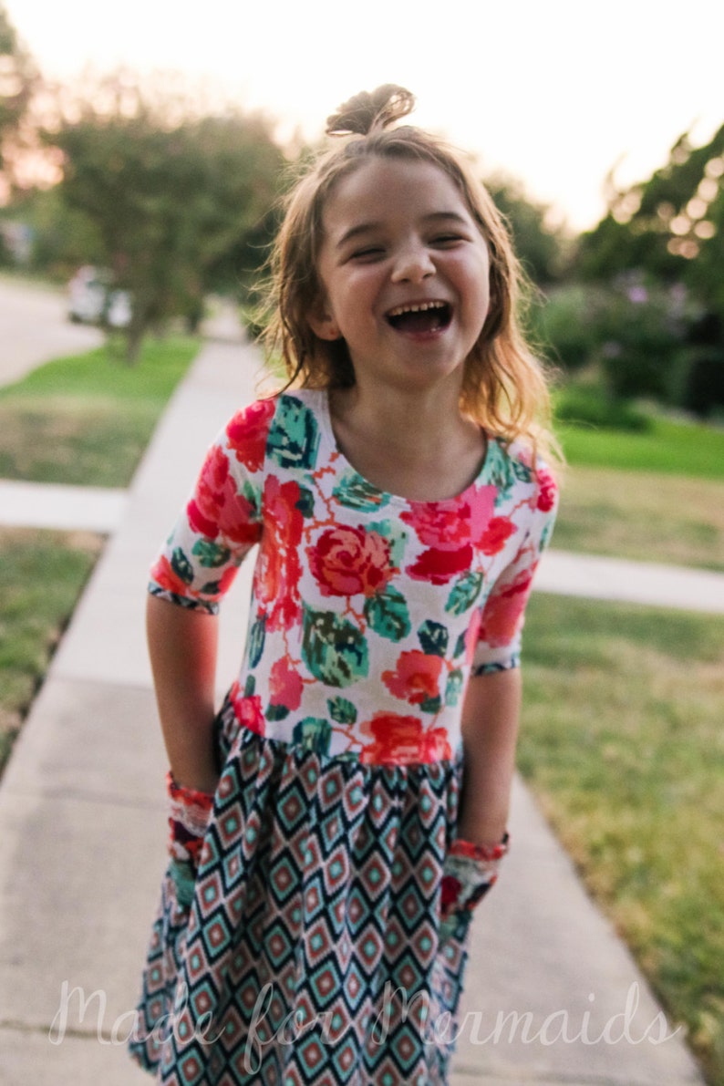 Brooklyn Kleid & Maxi PDF Schnittmuster Größen 1/2-14