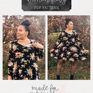 Adult Ivy Peplum Mini & Dress PDF Pattern - Etsy