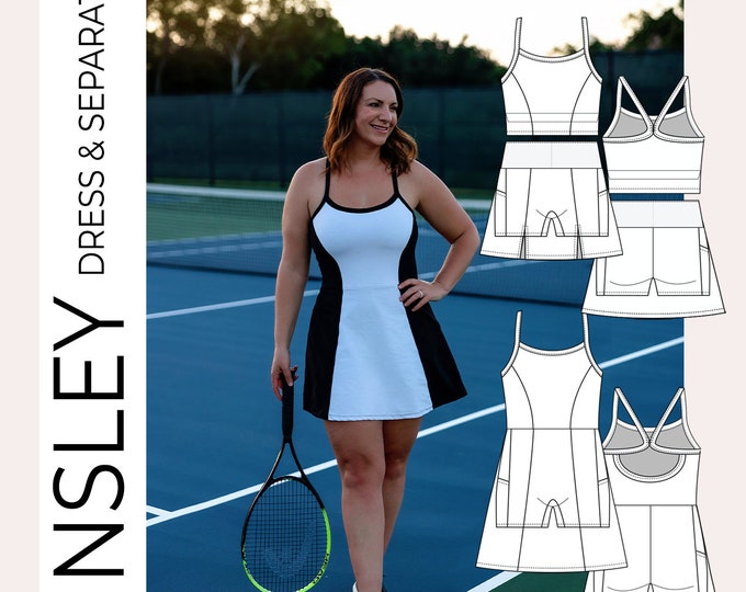 Simplicity 9406 Tennis Dress Pattern, Shorts, 70s Vintage Sewing