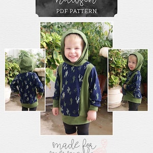 Hudson Hoodie PDF Sewing Pattern Sizes 1/2-14 image 7