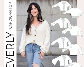 Everly Cardigan Top PDF Sewing Pattern