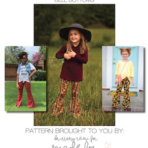 Bailey Bell Bottoms PDF Sewing Pattern 1/2- 14