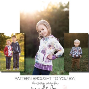 Hudson Hoodie PDF Sewing Pattern Sizes 1/2-14 image 1