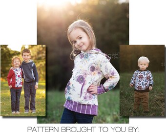 Hudson Hoodie PDF Sewing Pattern Sizes 1/2-14