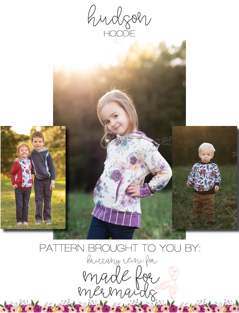 Hudson Hoodie PDF Sewing Pattern Sizes 1/2-14 image 1