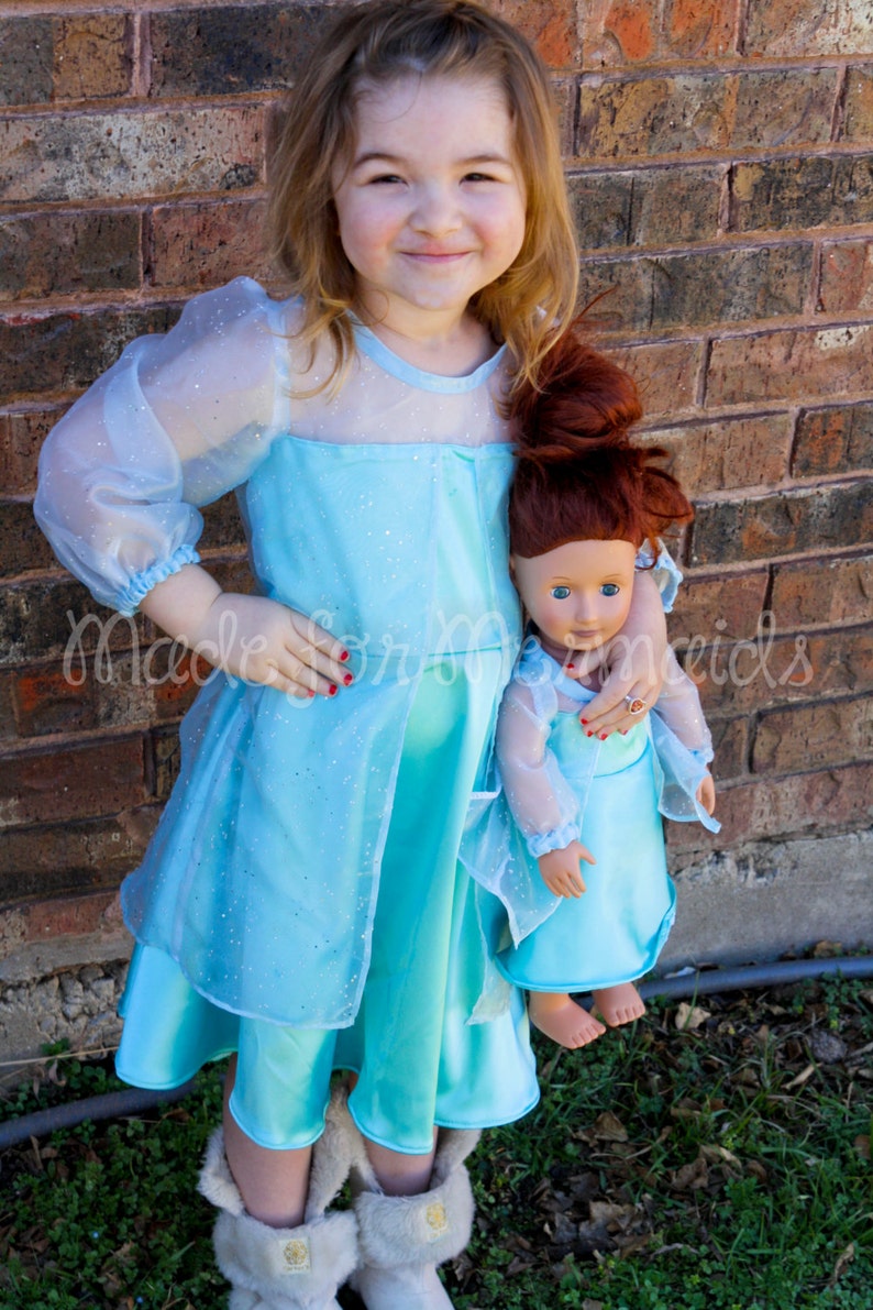 Elsa Frozen DOLLY Dress 15 or 18 Doll PDF Pattern - Etsy
