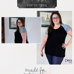 Womens Lee Raglan PDF Sewing Pattern - Etsy
