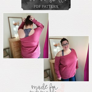 Lounge & Lace Collection: Womens Stella Sweater Top and Tunic PDF Sewing Pattern image 10