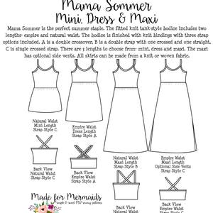 Women's Sommer Mini Dress & Maxi PDF Sewing Pattern Sizes - Etsy