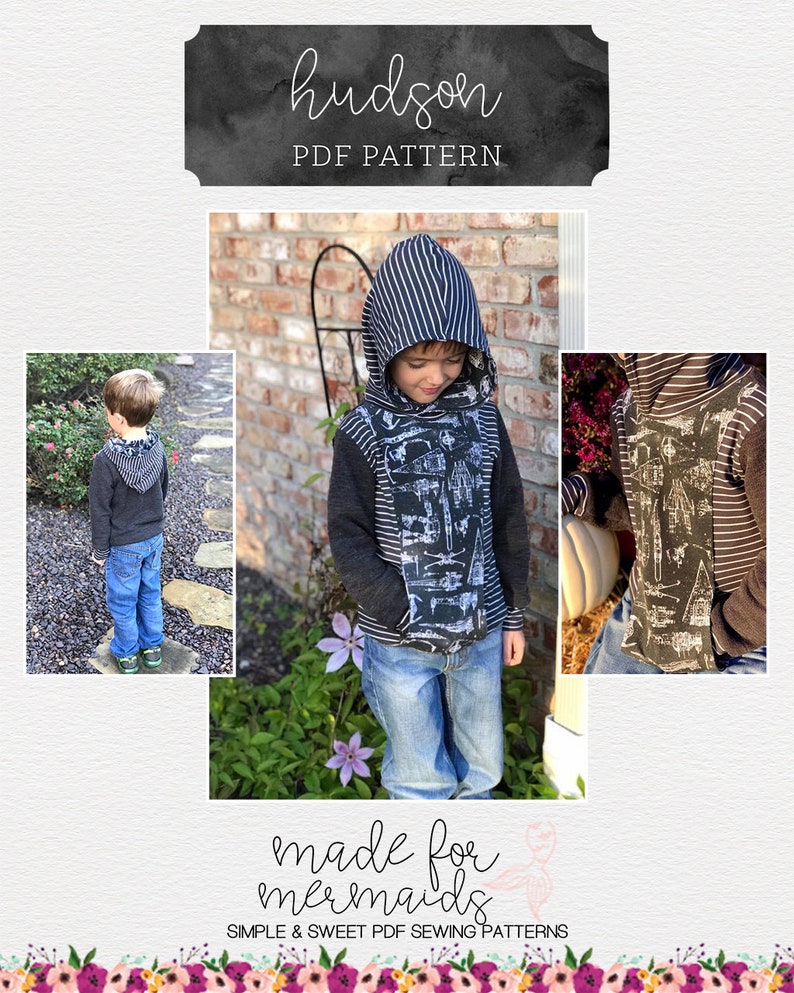 Hudson Hoodie PDF Sewing Pattern Sizes 1/2-14 image 3