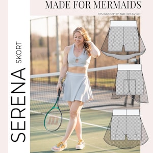 Serena Mini, Mid & Full Length Skort PDF Sewing Pattern