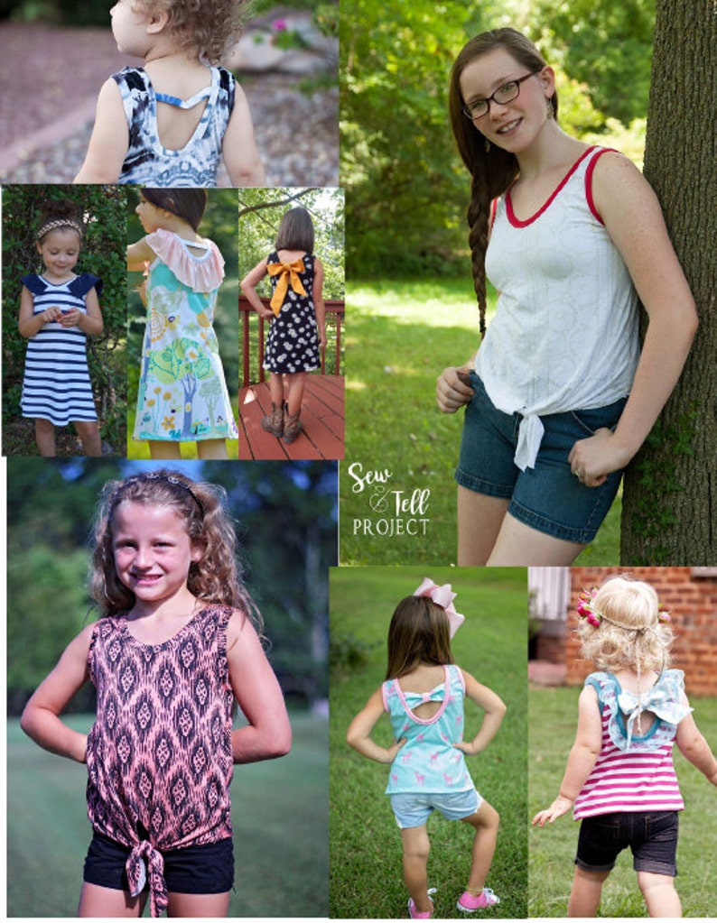 Girls Ella Knit Top PDF Sewing Pattern Sizes 1/2-14 - Etsy