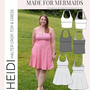 Heidi Halter Crop, Top, Mini, & Dress PDF Sewing Pattern