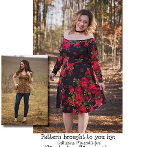 Women&#39;s Cassie Peplum, Mini & Dress PDF Sewing Pattern Sizes