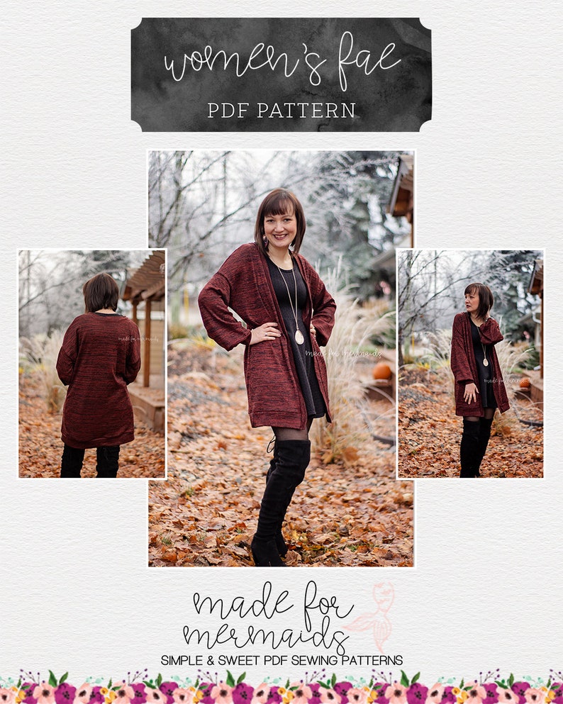 Adult Fae Cardigan & Duster PDF Sewing Pattern - Etsy