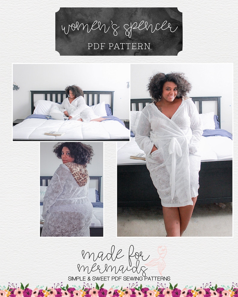 Lounge & Lace Collection- Women’s Spencer Robe PDF Sewing Pattern - Etsy