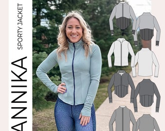 Barbelle Collection: Annika Sporty Jacket PDF Sewing Pattern