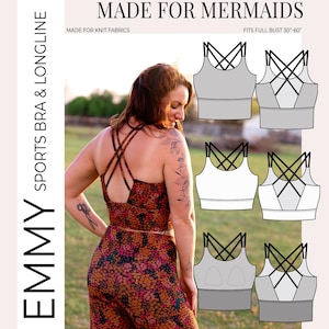 Barbelle Collection: Emmy Sports Bra & Longline PDF Sewing Pattern