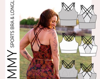 Barbelle Collection: Emmy Sports Bra & Longline PDF Schnittmuster