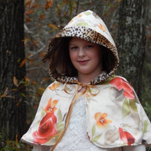 Everyday Princess Hooded Cape Caplet Capelet PDF Pattern instant download Sizes 1/2 9/10 image 3