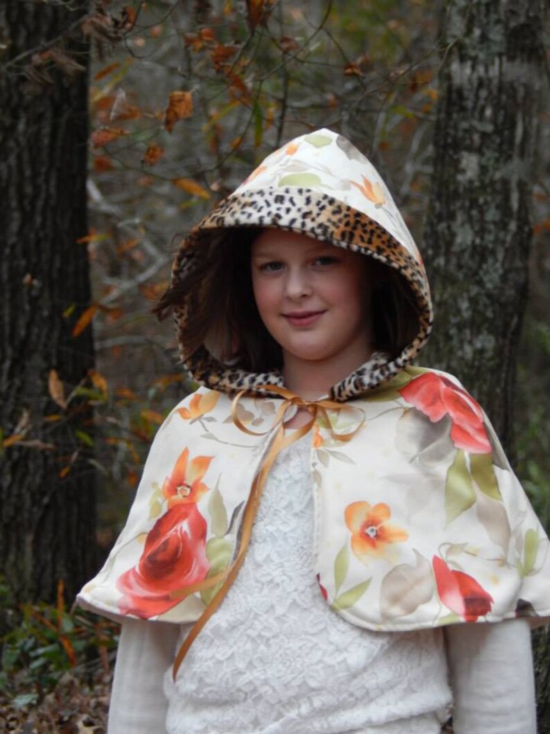 Everyday Princess Hooded Cape Caplet Capelet PDF Pattern instant download Sizes 1/2 9/10 image 3