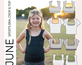 Barbelle Collection: Youth June Sports Bra, Crop & Top
