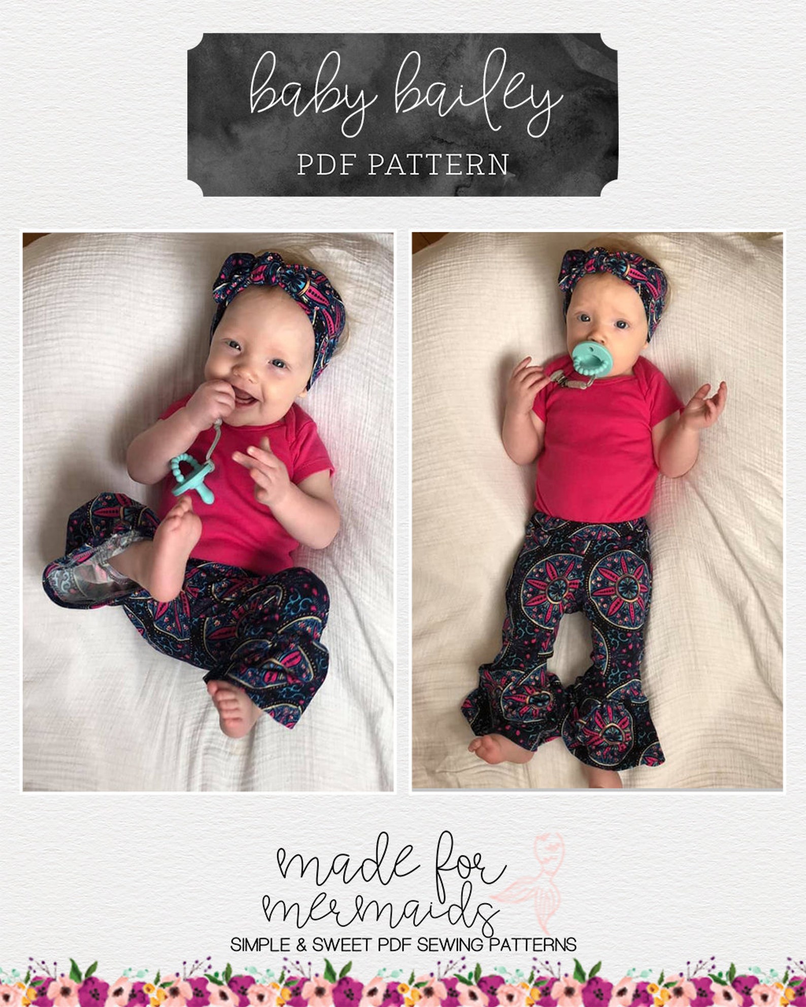 Baby Bailey Bell Bottoms Pattern | Etsy