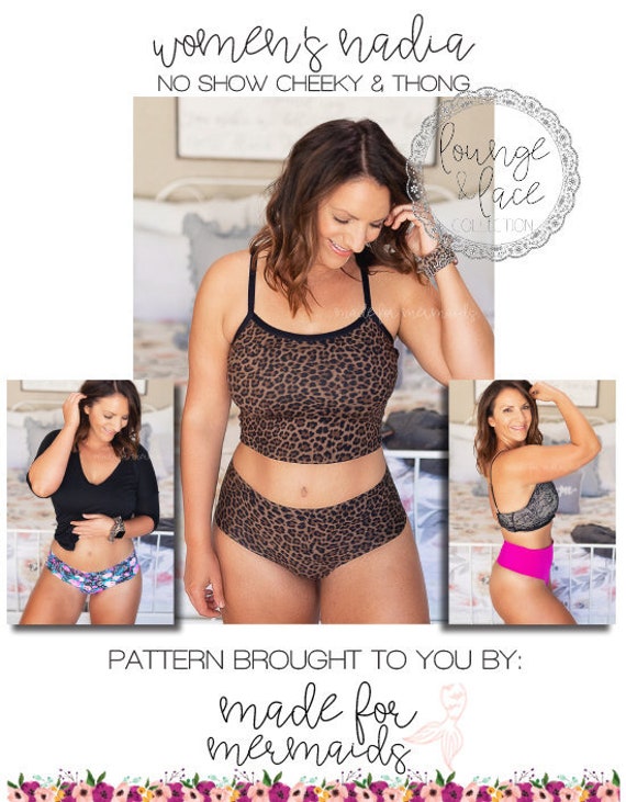 Lounge & Lace Collection Nadia No Show Cheeky and Thong PDF Sewing