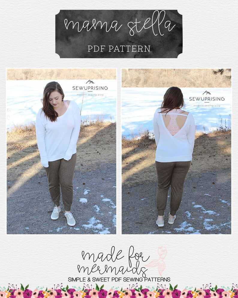 Lounge & Lace Collection: Womens Stella Sweater Top and Tunic PDF Sewing Pattern image 7