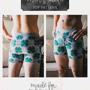 Lounge & Lace Collection-Adult Gable Boxer Brief PDF Sewing Pattern image 5