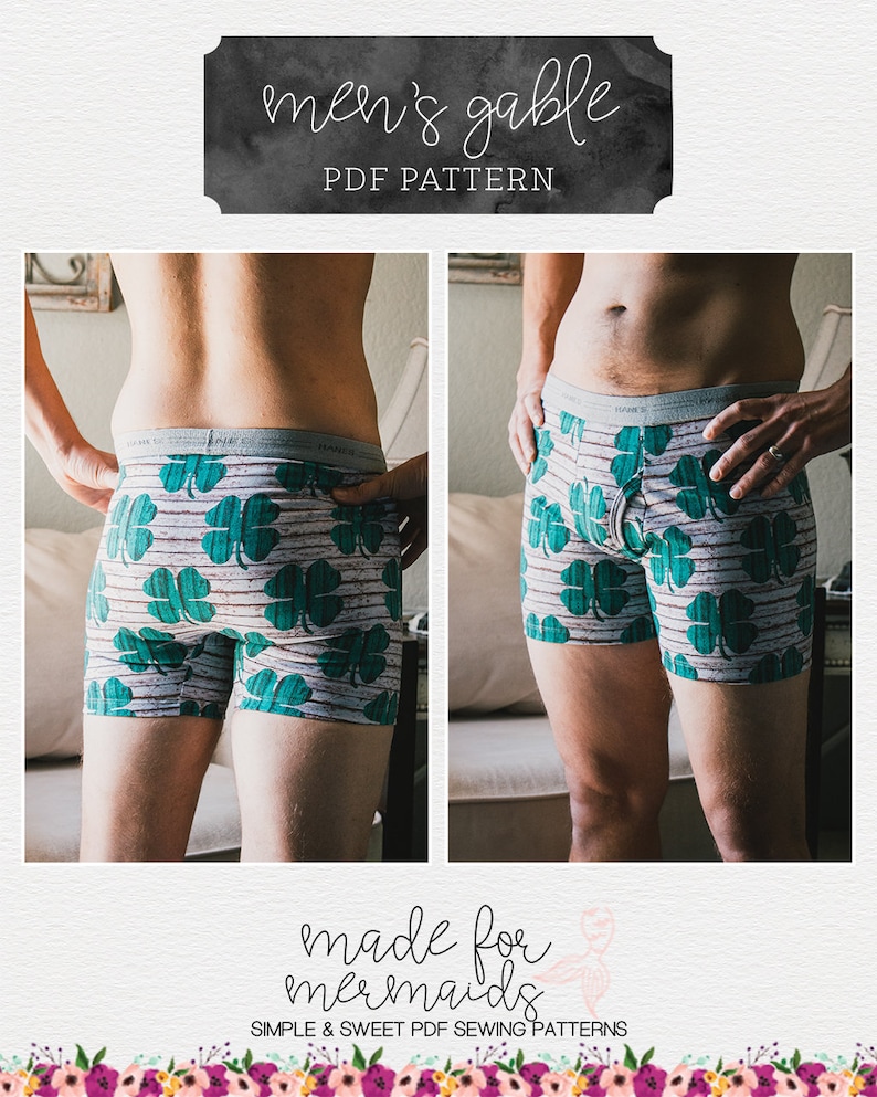 Lounge & Lace Collection-Adult Gable Boxer Brief PDF Sewing Pattern image 5