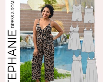 Stephanie Dress, Midi, Maxi, & Romper PDF Sewing Pattern