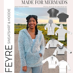 Feyre Oversized Sweatshirt & Hoodie PDF Sewing Pattern