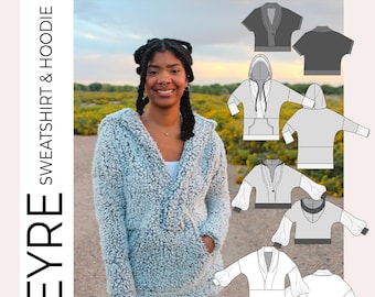 Feyre Oversized Sweatshirt & Hoodie PDF Sewing Pattern