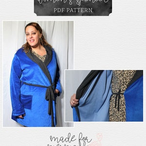 Lounge & Lace Collection- Women’s Spencer Robe PDF Sewing Pattern - Etsy