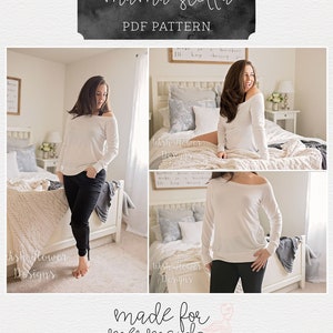 Lounge & Lace Collection: Womens Stella Sweater Top and Tunic PDF Sewing Pattern image 9