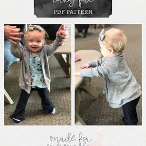 Baby Fae Cardigan & Duster PDF Sewing Pattern Newborn- 24 Months - Etsy