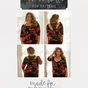 Lounge & Lace Collection: Womens Stella Sweater Top and Tunic PDF Sewing Pattern image 4