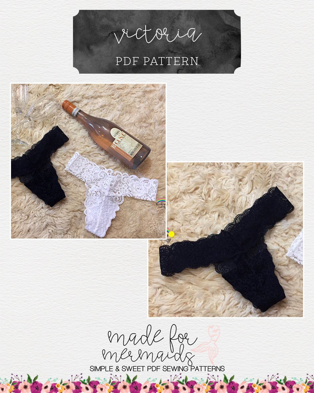 Women's Lounge & Lace Collection: Victoria Cheekies and Thong PDF