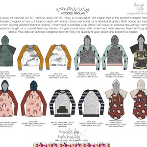 Lounge & Lace Collection Adult Rory Raglan PDF Sewing Pattern image 4