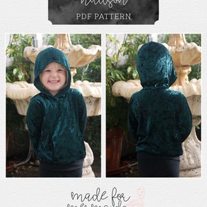 Hudson Hoodie PDF Sewing Pattern Sizes 1/2-14 image 4