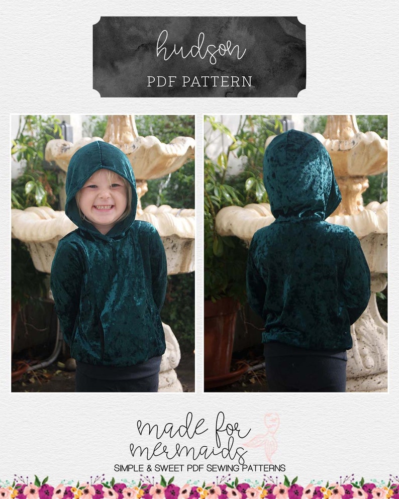 Hudson Hoodie PDF Sewing Pattern Sizes 1/2-14 image 4