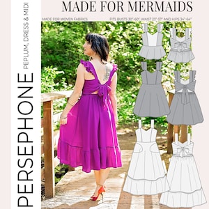 Peplum Mermaid Dress - Etsy