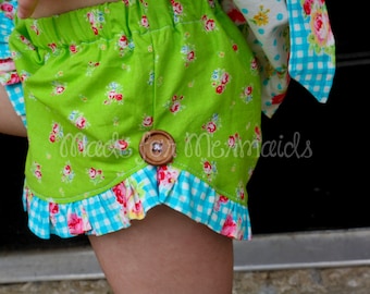 Lucy Ruffle Shorts PDF Pattern instant download size 6mnth-14years