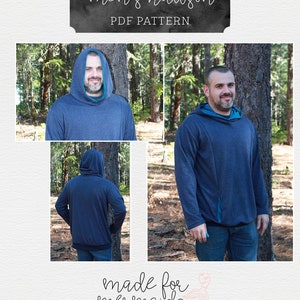 Mens Hudson Hoodie PDF Sewing Pattern - Etsy