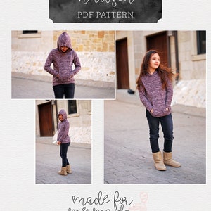 Hudson Hoodie PDF Sewing Pattern Sizes 1/2-14 image 6