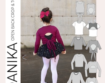 Barbelle Collection: Youth Danika Open Back Crop & Top PDF Sewing Pattern